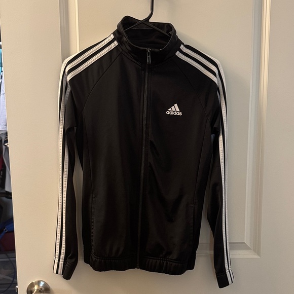 Adidas Black Jacket with White Accents - Picture 1 of 8